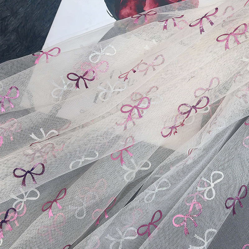 Table Runner - Schattige gouden folie strik van tule