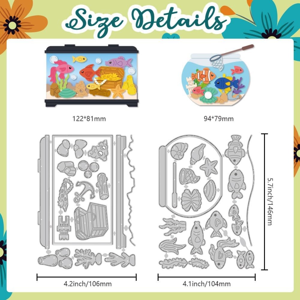 Picture Frame - Aquarium Die Cuts Koolstofstaal Die Cuts