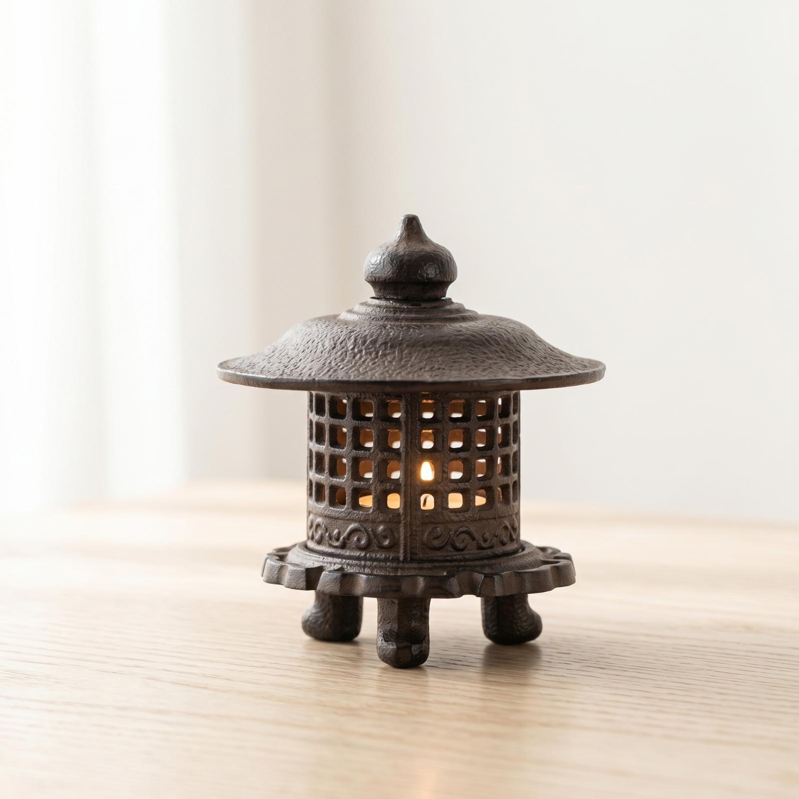 Candle Holder Decor - Gietijzeren lantaarn tafellamp houder vintage decoratieve