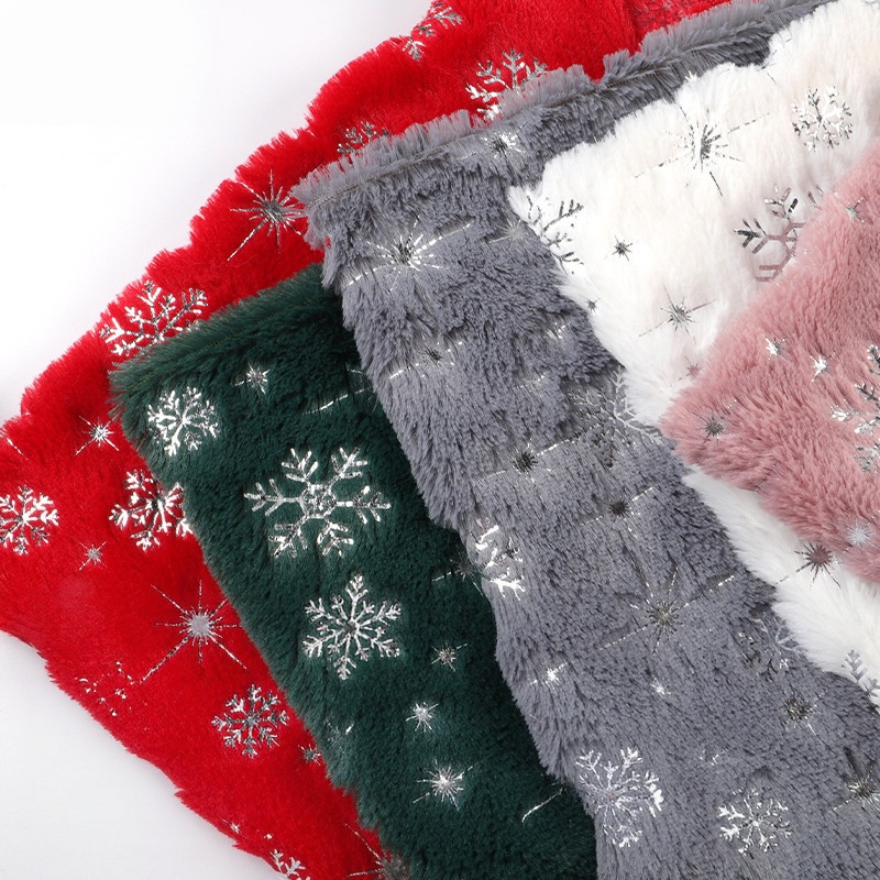 Throw Pillow - Goudkleurige sneeuwvlok geborduurde PV fluwelen meubelstof,