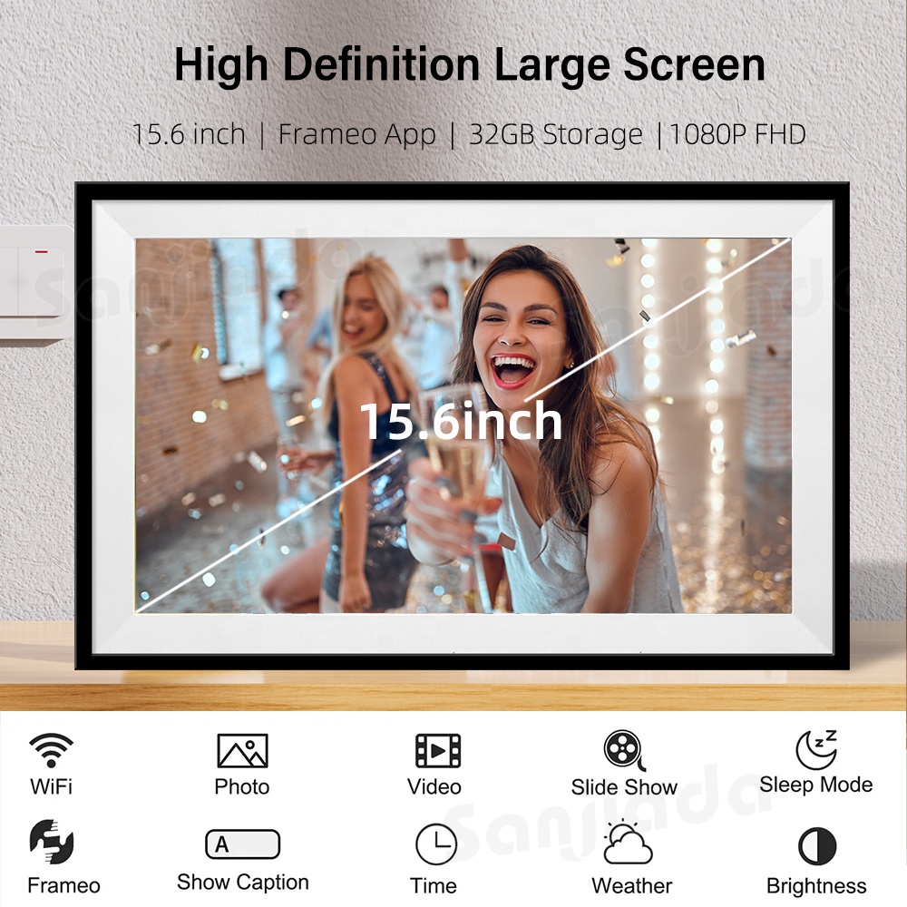 Picture Frame - 32GB Grote Digitale Fotolijst 15,6 Inch