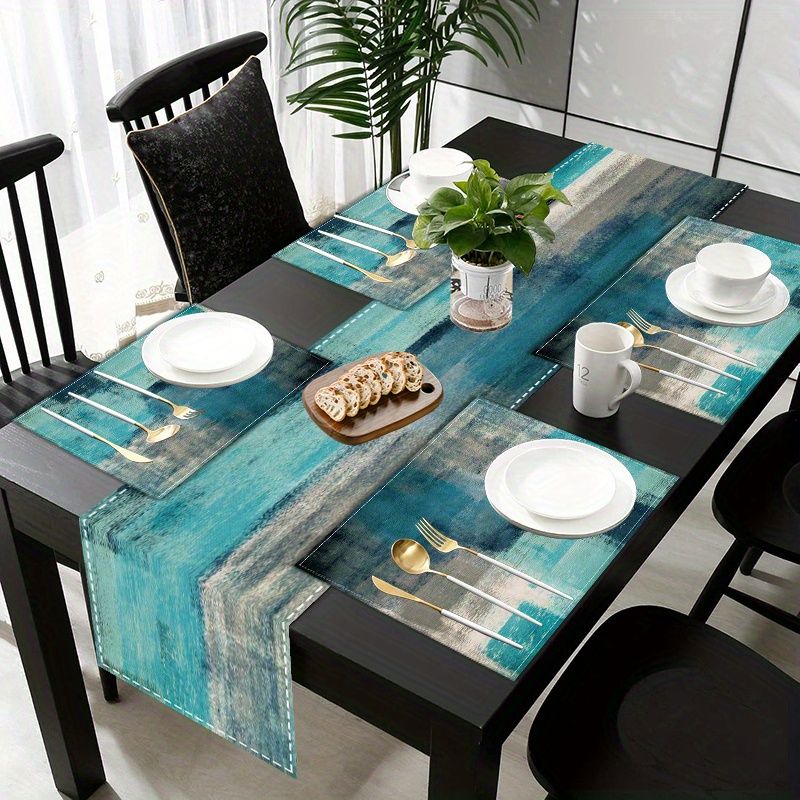 Table Runner - VIKAMA Morandi Abstract Ink Tafelloper Placemats