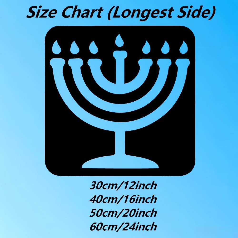 Wall Art - CIFBUY Vintage Menorah Metalen Wanddecoratie IJzer