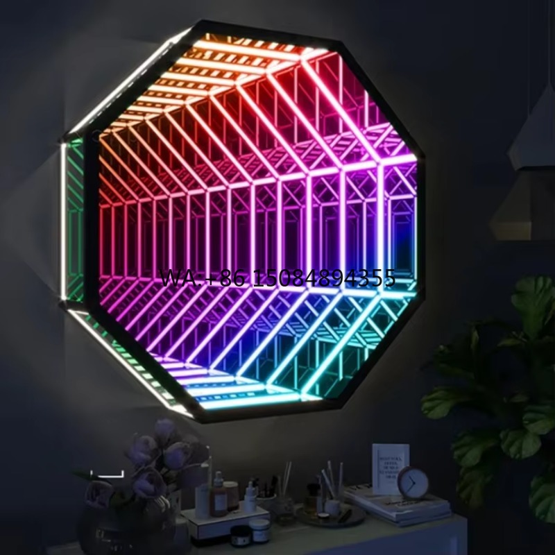 Decorative Mirror - Octagonale 3D oneindigheidsspiegel licht tunnel spiegel