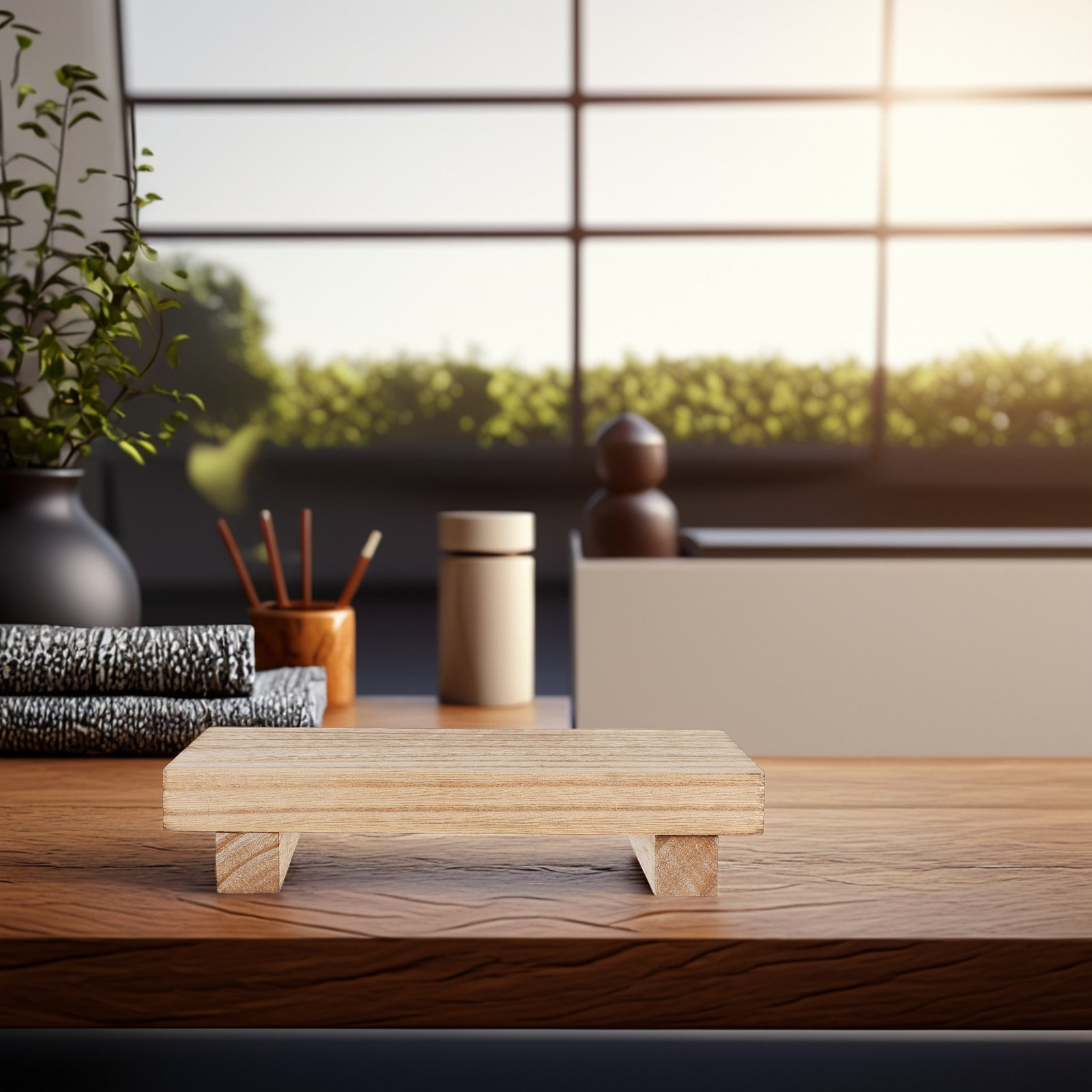 Kleine houten voetstuk, rustie - Vase Decor recensie en prijs