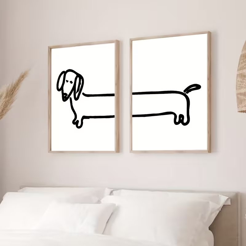 2 STKS Moderne Teckel Grappige - Interior Design Living Room recensie en prijs