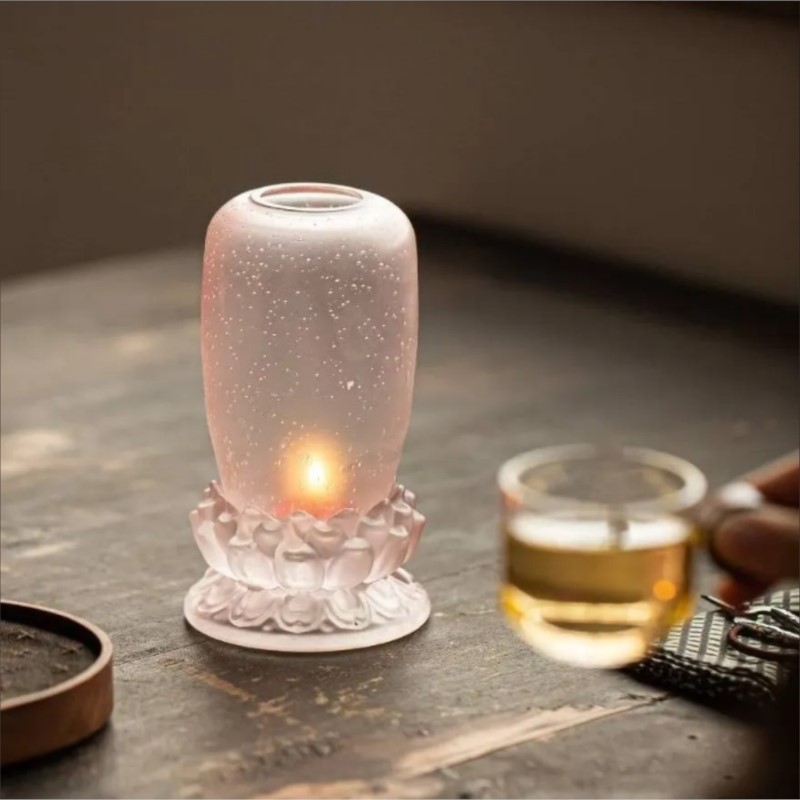 Lotus Glazen Kaarshouder Schad - Candle Holder Decor recensie en prijs