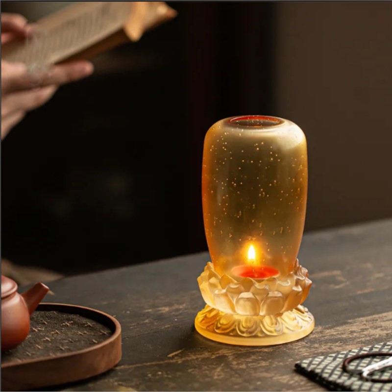 Lotus Glazen Kaarshouder Schad - Candle Holder Decor recensie en prijs