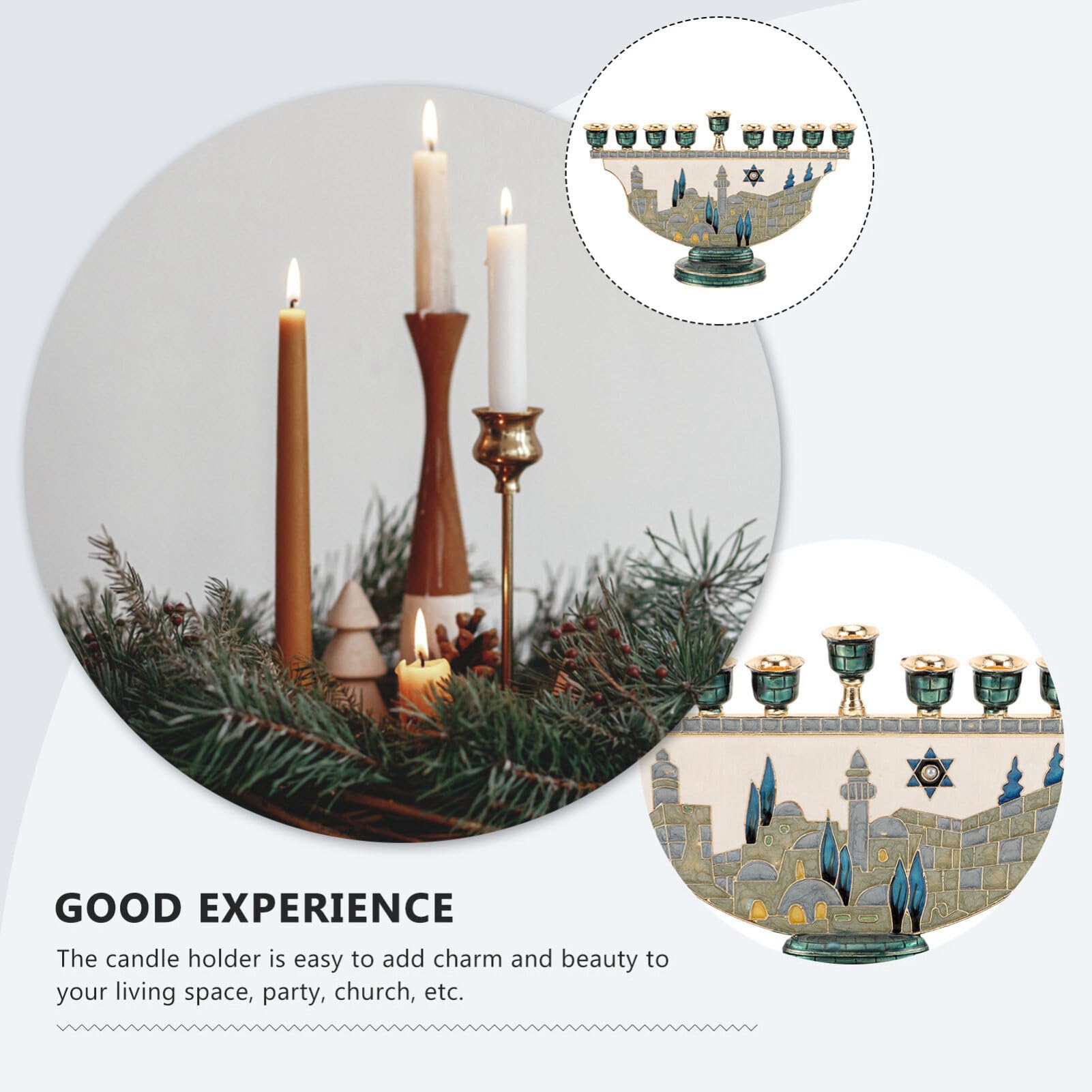 Jeruzalem Menora Hanukkah Kaar - Candle Holder Decor recensie en prijs