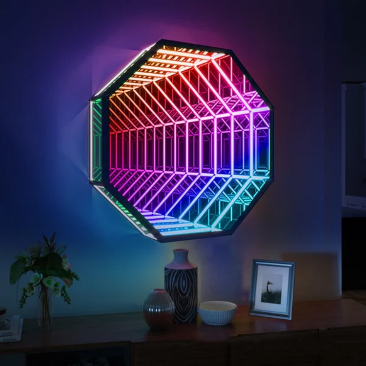 Octagonale 3D oneindigheidsspi - Decorative Mirror recensie en prijs